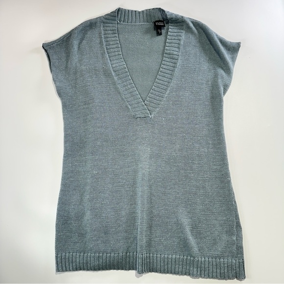 Eileen Fisher minimalist sleeveless knit hemp top M - Picture 2 of 10